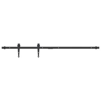 Ophangset voor minischuifdeur 122 cm koolstofstaal zwart 2