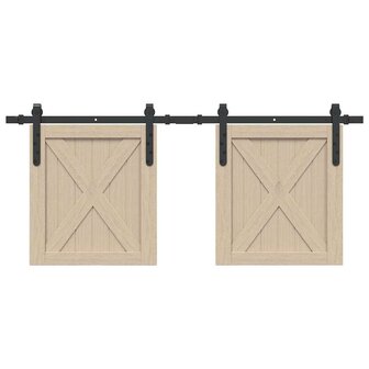 Ophangset voor schuifdeur 122 cm koolstofstaal 1