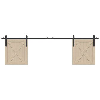 Ophangset voor schuifdeur 183 cm koolstofstaal 1
