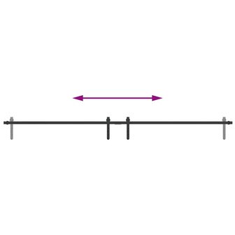 Ophangset voor schuifdeur 213 cm koolstofstaal 8