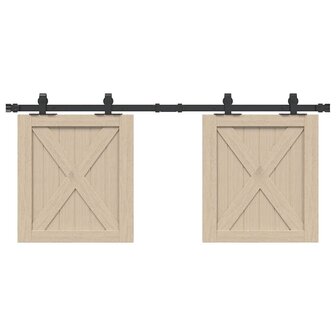 Ophangset voor schuifdeur 122 cm koolstofstaal 1