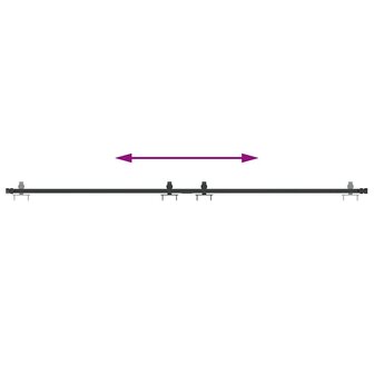 Ophangset voor schuifdeur 213 cm koolstofstaal 8