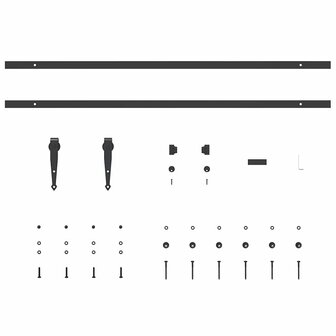 Ophangset voor schuifdeur 213 cm koolstofstaal 4