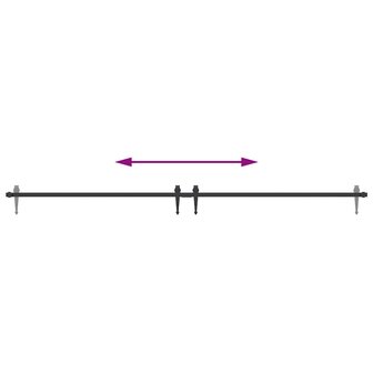 Ophangset voor schuifdeur 213 cm koolstofstaal 8