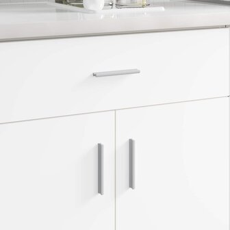 Handvat Effen 12 pcs Zilver 105.7 x 7.4 x 15.5 mm Aluminium 1