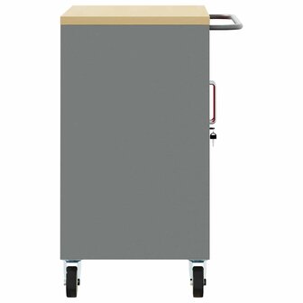 Werkbank Rood en Grijs 75 x 45 x 85 cm Engineered hout en staal 6