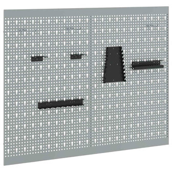 Gereedschap Wandpaneel 2 pcs Grijs 100 x 1 x 80 cm 2