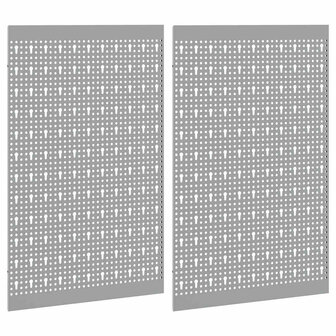 Gereedschap Wandpaneel 2 pcs Grijs 100 x 1 x 80 cm 4