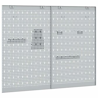 Gereedschap Wandpaneel 2 pcs Grijs 100 x 1 x 80 cm 7
