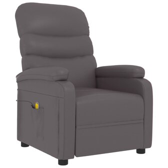 Massagestoel kunstleer grijs 3