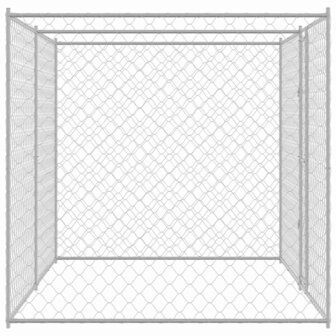 Hondenkennel Zilver 400 x 200 x 200 cm Gegalvaniseerd staal 5