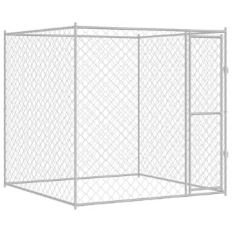 Hondenkennel Zilver 200 x 200 x 200 cm Gegalvaniseerd staal 2