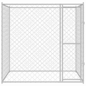 Hondenkennel Zilver 200 x 200 x 200 cm Gegalvaniseerd staal 4
