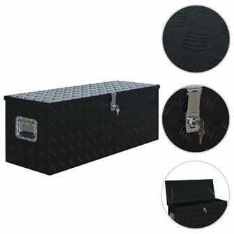 Aluminium kist 1085x370x400 mm zwart 1