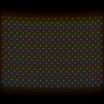 Kerstnetverlichting 544 LED&amp;apos;s binnen/buiten 4x4 m meerkleurig 4