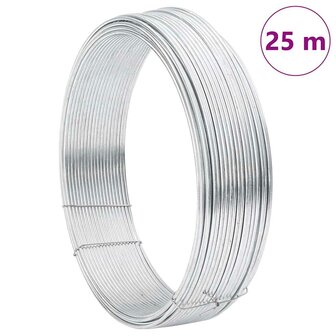 Hekbinddraad Zilver 25 m Warm verzinkte draad 7