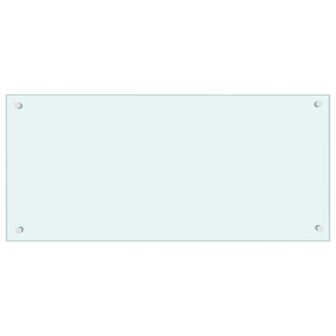 Spatscherm keuken 90x40 cm gehard glas wit 2