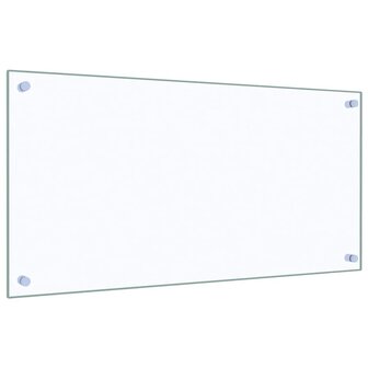 Spatschermen keuken 2 st 80x40 cm gehard glas transparant 5