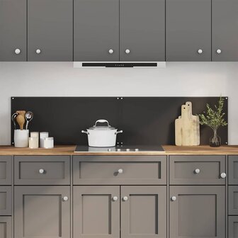 Keuken Spatscherm 2 pcs Zwart 90 x 40 cm gehard glas 1