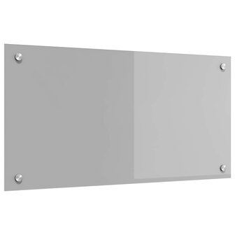 Keuken Spatscherm Lichtgrijs 80 x 40 cm gehard glas 1