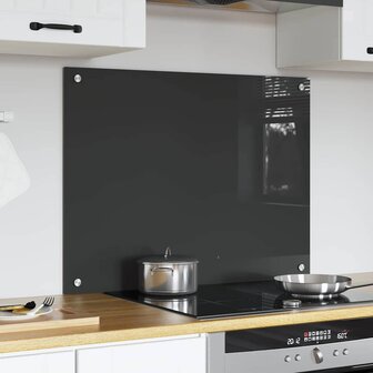 Keuken Spatscherm Donkergrijs 80 x 60 cm gehard glas 3