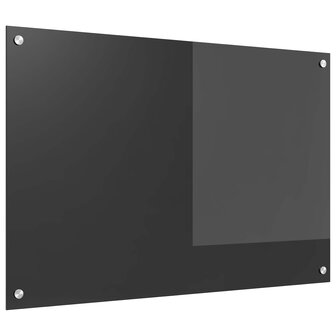 Keuken Spatscherm Donkergrijs 90 x 60 cm gehard glas 1