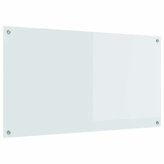 Keuken Spatscherm Wit 110 x 60 cm gehard glas 2