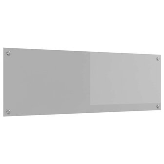Keuken Spatscherm Lichtgrijs 120 x 40 cm gehard glas 1