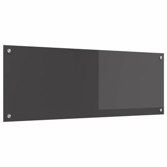 Keuken Spatscherm Donkergrijs 110 x 40 cm gehard glas 1