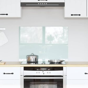 Keuken Achterwand Wit 70 x 50 cm gehard glas 1