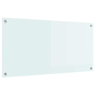 Keuken Achterwand Wit 100 x 50 cm gehard glas 2