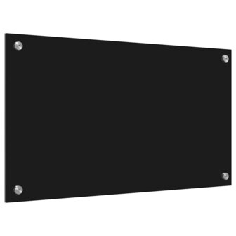 Keuken Achterwand Zwart 70 x 40 cm gehard glas 6