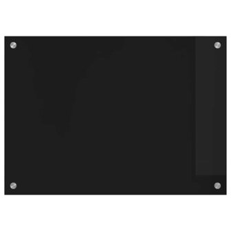 Keuken Achterwand Zwart 70 x 50 cm gehard glas 4