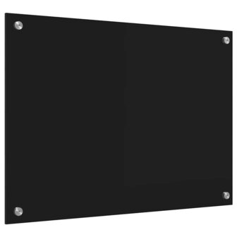 Keuken Achterwand Zwart 70 x 50 cm gehard glas 6