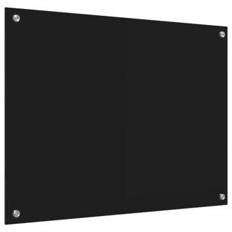 Keuken Achterwand Zwart 80 x 60 cm gehard glas 6