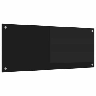 Keuken Achterwand Zwart 100 x 40 cm gehard glas 2