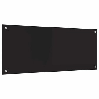 Keuken Achterwand Zwart 100 x 40 cm gehard glas 6