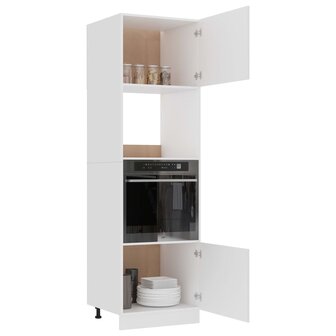 Magnetronkast Lyon 60x57x207 cm bewerkt hout wit 4