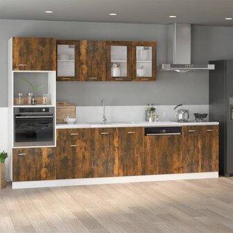 Magnetronkast Lyon 60x57x207 cm bewerkt hout gerookt eiken 3