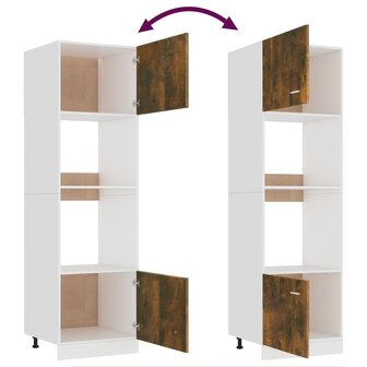 Magnetronkast Lyon 60x57x207 cm bewerkt hout gerookt eiken 7