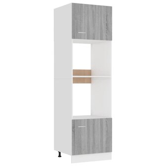 Magnetronkast Lyon 60x57x207 cm bewerkt hout grijs sonoma eiken 2