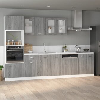 Magnetronkast Lyon 60x57x207 cm bewerkt hout grijs sonoma eiken 3