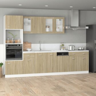 Magnetronkast Lyon 60x57x207 cm bewerkt hout sonoma eikenkleurig 3