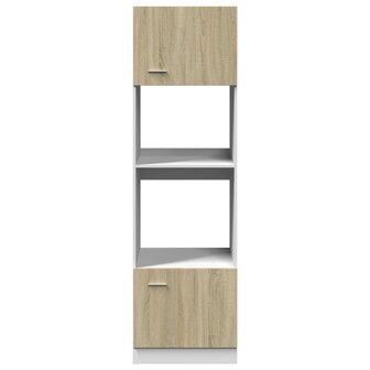 Magnetronkast Lyon 60x57x207 cm bewerkt hout sonoma eikenkleurig 5
