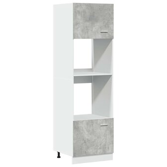 Magnetronkast Lyon 60x57x207 cm bewerkt hout betongrijs 2