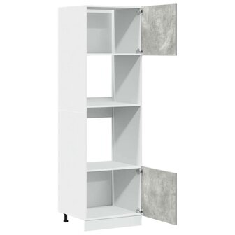 Magnetronkast Lyon 60x57x207 cm bewerkt hout betongrijs 3