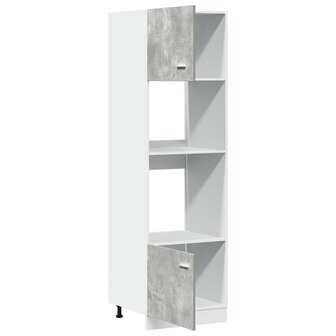 Magnetronkast Lyon 60x57x207 cm bewerkt hout betongrijs 5