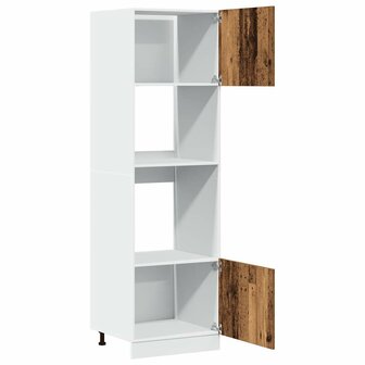 Magnetronkast Lyon 60x57x207 cm bewerkt hout oud houtkleurig 4