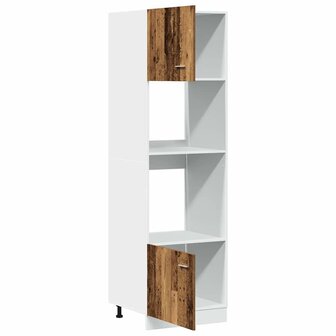 Magnetronkast Lyon 60x57x207 cm bewerkt hout oud houtkleurig 5