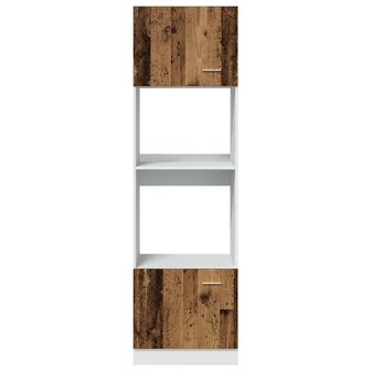 Magnetronkast Lyon 60x57x207 cm bewerkt hout oud houtkleurig 6